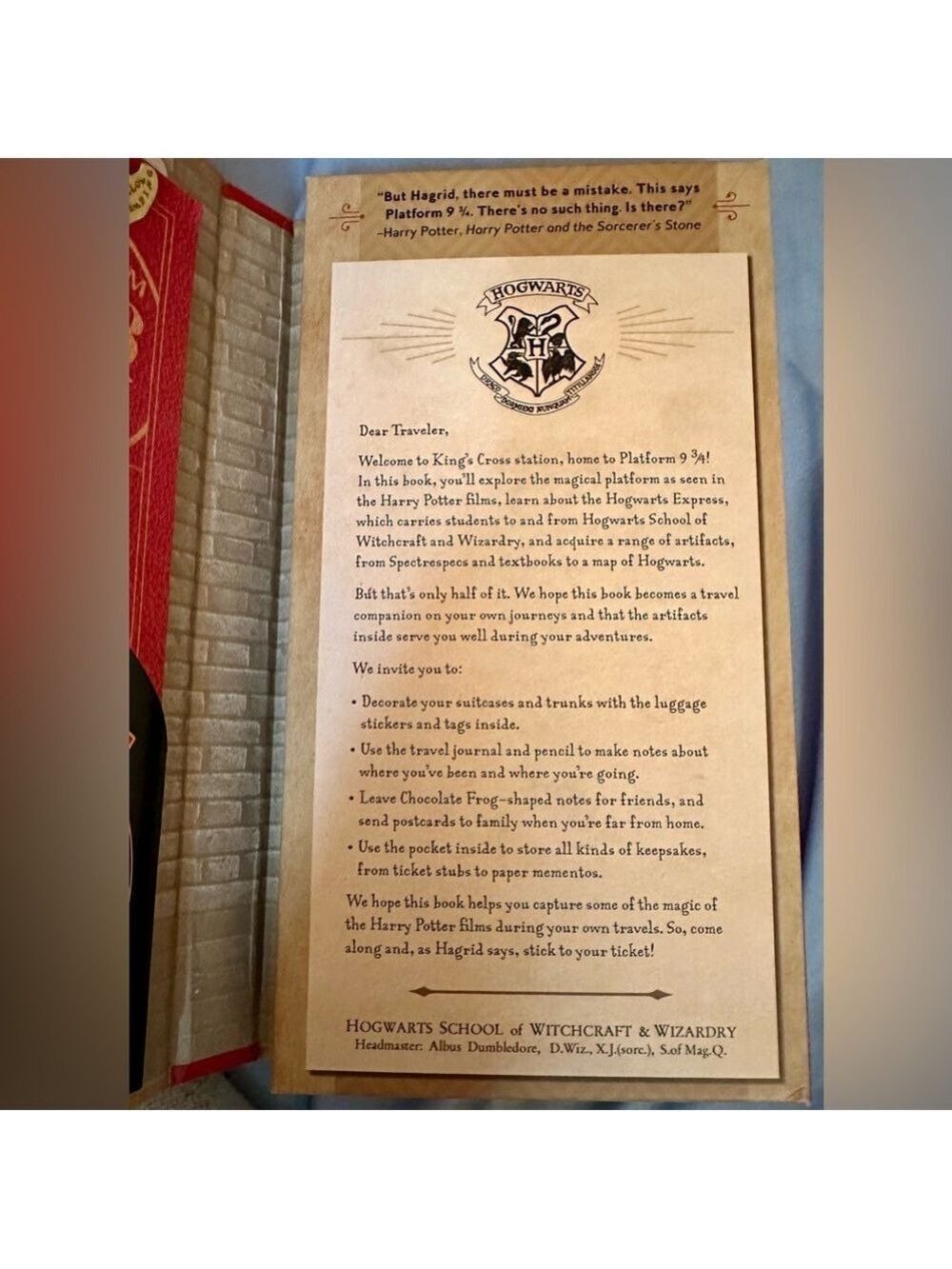 Harry Potter Travel Magic Artifacts Fold Out Book & EP! Magic Journal - 2 Books - Picture 7 of 16
